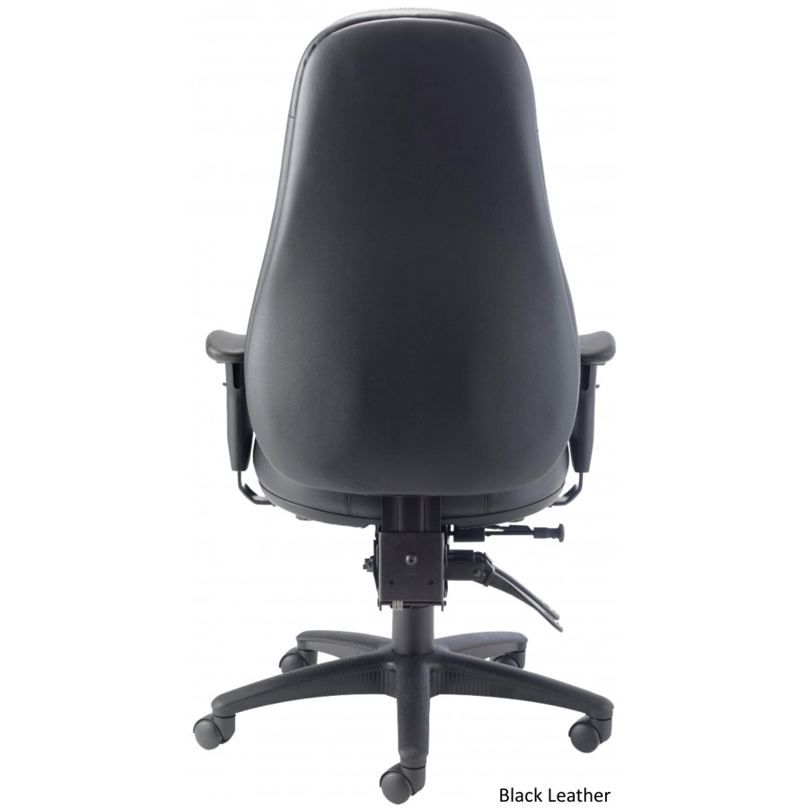 BULK - 8 X Cheetah Leather 24hr Heavy Duty Office Chair